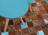 Kožený koberec 160 x 230 cm hnedá/modrá ALIAGA_539242