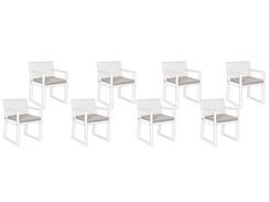 Pehmustetyyny tuoliin ruskeanharmaa 8kpl SASSARI Pehmustetyyny tuoliin ruskeanharmaa 8kpl SASSARI