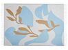 Couvre-lit beige et bleu 130 x 170 cm HAKUI_834770
