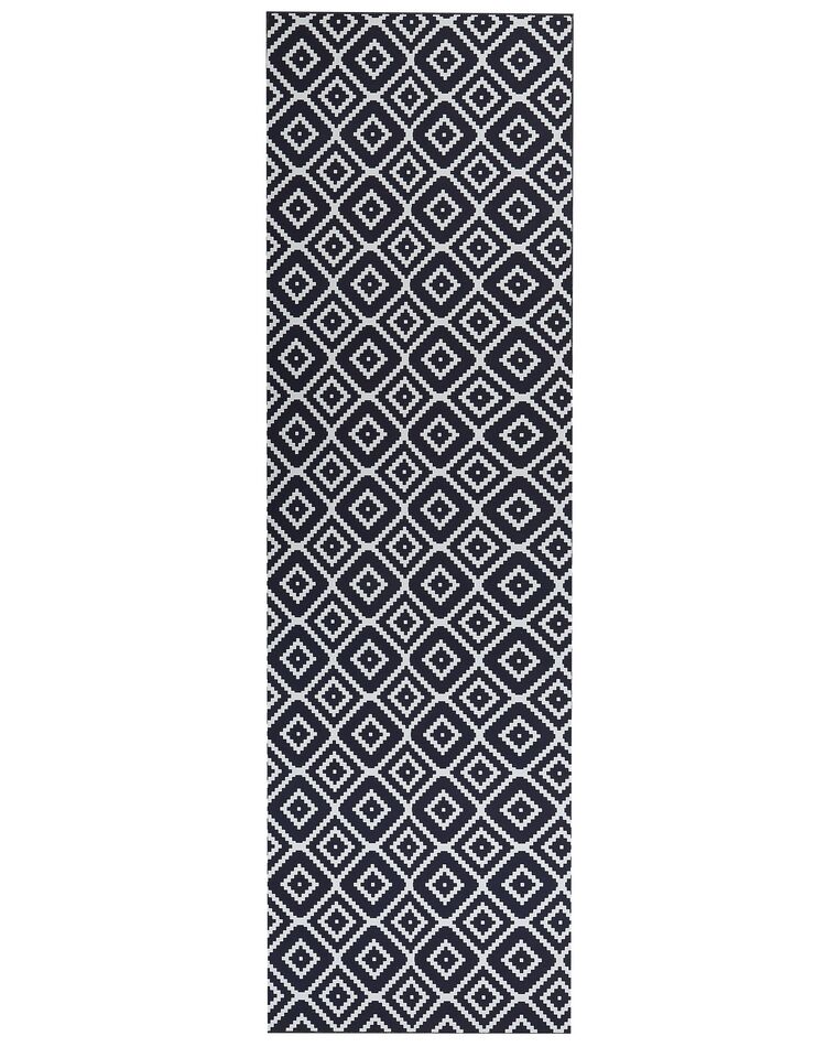 Matto kangas musta/valkoinen 60 x 200 cm KARUNGAL_831509