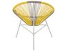 Lot 2 chaises de jardin beige et jaune ACAPULCO_717828
