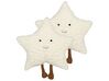 2 poduszki dekoracyjne dla dzieci gwiazdy 40 x 40 cm białe STARFRUIT_879461