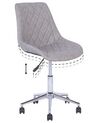 Faux Leather Armless Desk Chair Grey MARIBEL_862654