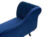 Chaise-longue à esquerda em veludo azul NIMES_696716