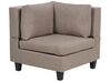 5-Seater Modular Fabric Sofa with Ottoman Brown UNSTAD_891296