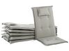 Lot de 6 coussins en tissu gris et beige pour chaises de jardin TOSCANA/JAVA_804365