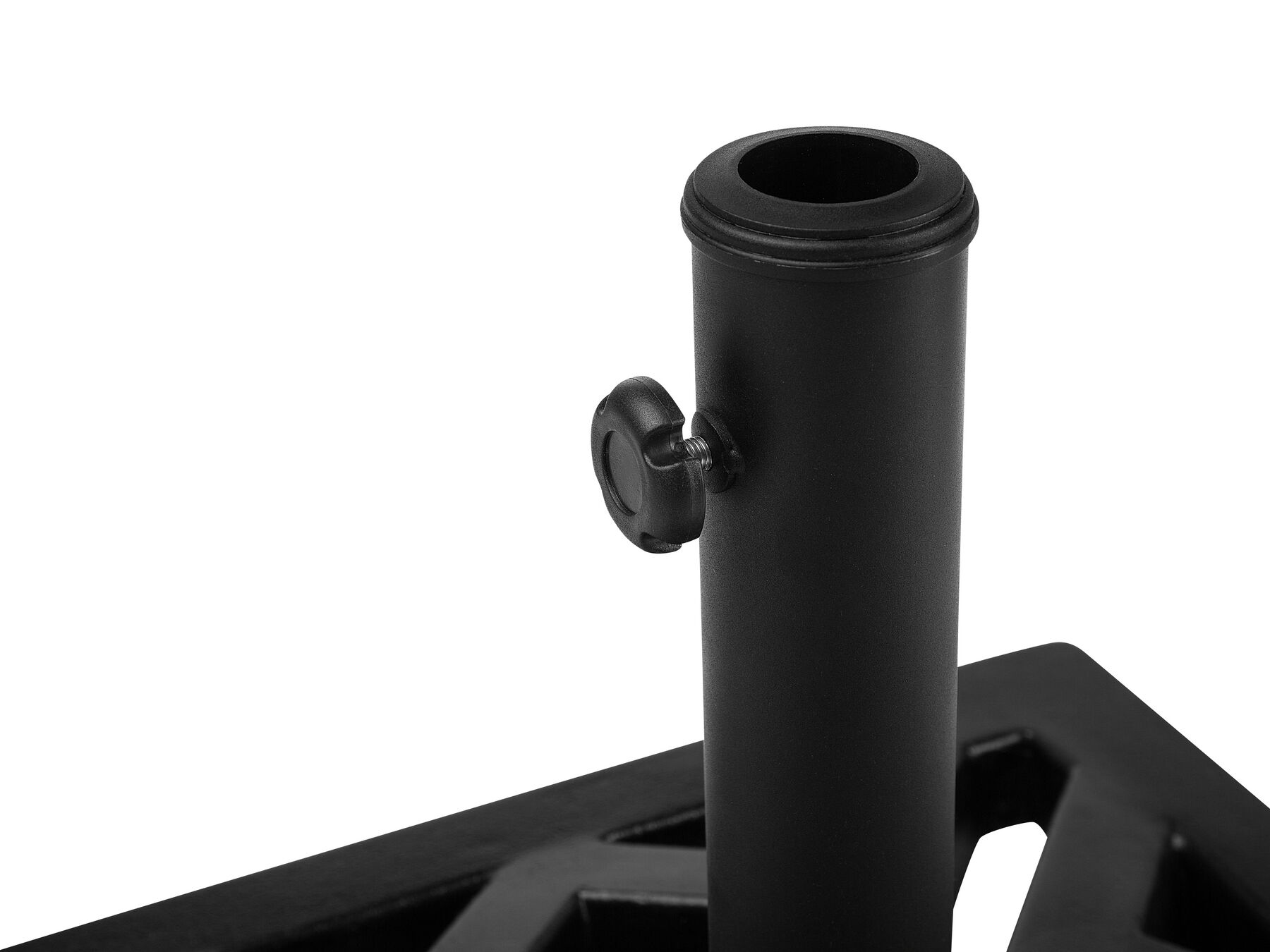 Square Umbrella Base Concrete Black CHIETI Beliani.co.uk