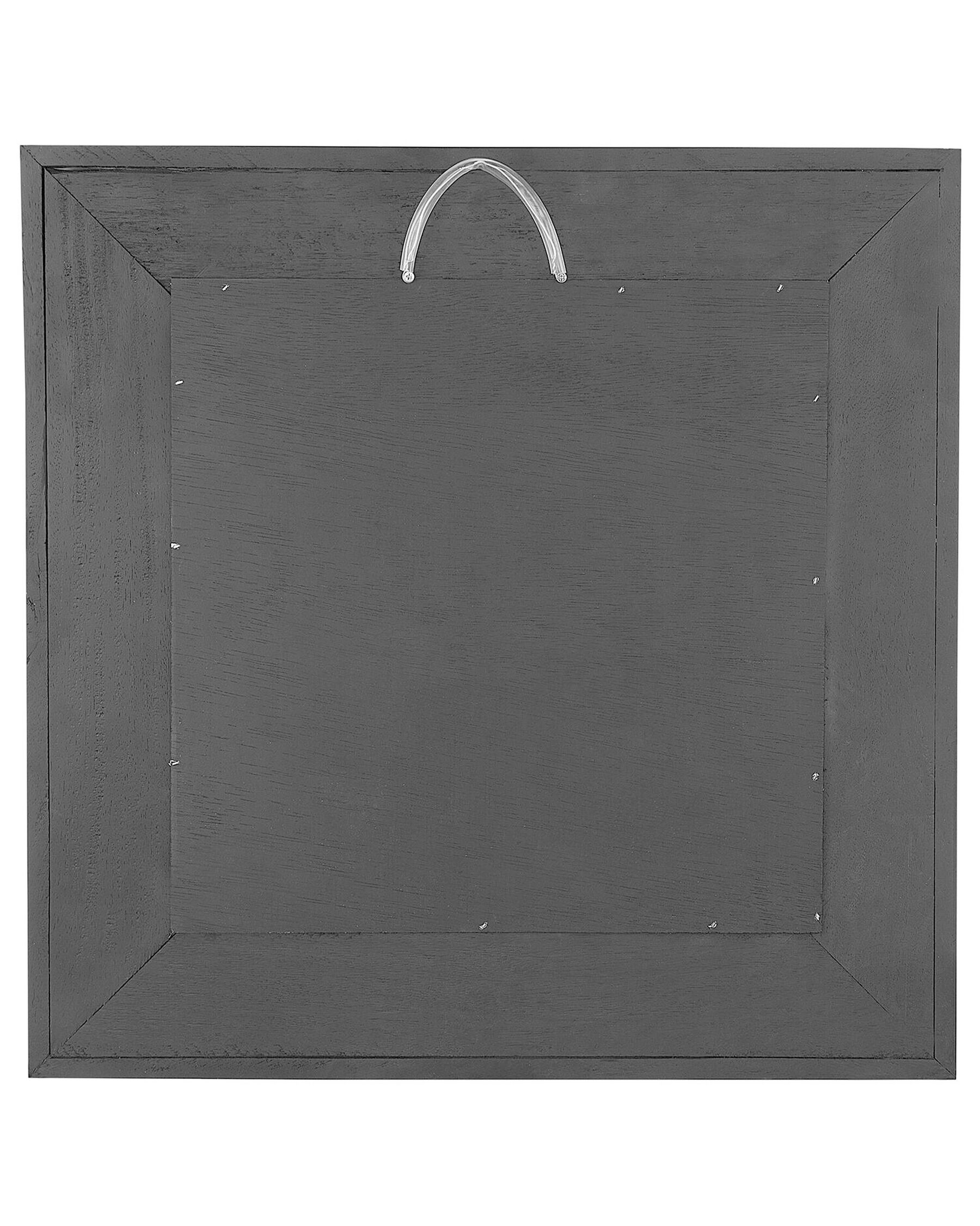 Wooden Wall Mirror 60 x 60 cm Dark BOISE Beliani.co.uk