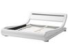 Faux Leather EU Super King Bed with LED White AVIGNON_689573
