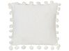 Conjunto de 2 almofadas decorativas em tecido branco 45 x 45 cm JASMINE_914064