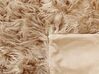 Faux Fur Bedspread 150 x 200 cm Light Brown DELICE_840338