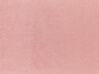 Cama con somier de terciopelo rosa melocotón/dorado 180 x 200 cm CHALEIX_857029