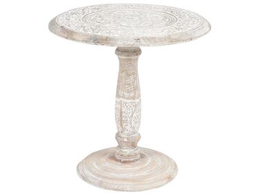 Mango Wood Side Table Off-White JAMBIA