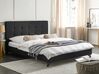 Łóżko tapicerowane 160 x 200 cm czarne AMBASSADOR_914111