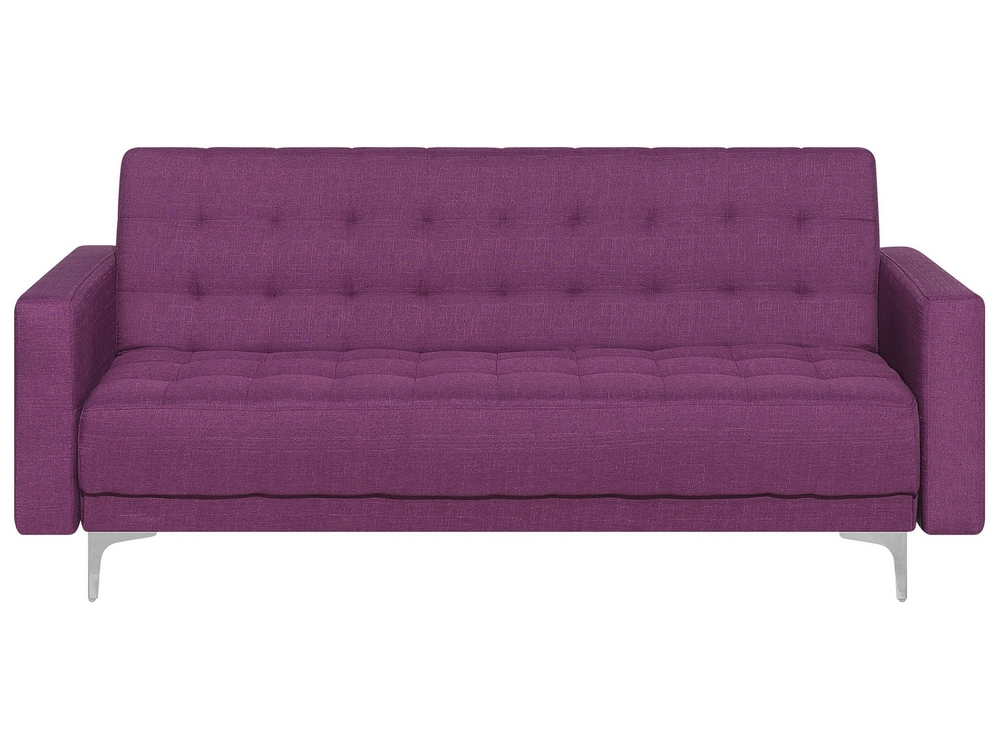 3 Seater Fabric Sofa Bed Purple