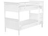 Łóżko piętrowe z szufladami drewniane 90 x 200 cm białe ALBON_797379