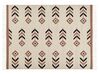 Bavlněný kelimový koberec 140x 200 cm béžový/černý NIAVAN_869864