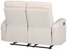 Sofa 2-osobowa welurowa z elektryczną funkcją relaksu biała VERDAL_904859