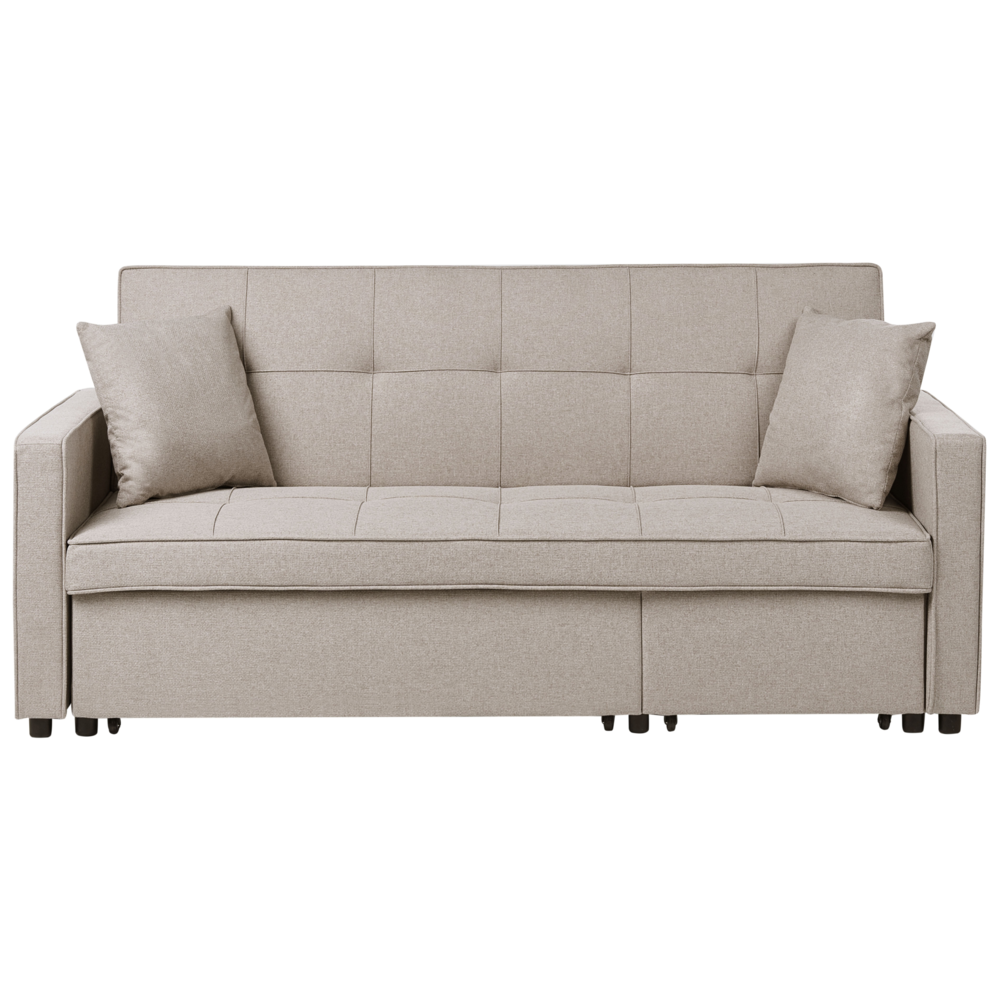 Sofa rozkładana beżowa GLOMMA