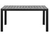 Gartentisch Kunstholz grau / schwarz 150 x 90 cm COMO_741509