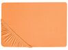 Puuvillalakana muotoonommeltu oranssi 90 x 200 cm JANBU_845916