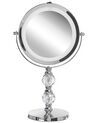 Sminkspegel med LED ø 18 cm silver CLAIRA_813659