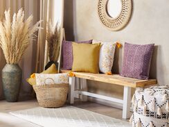 Koristetyyny pellava keltainen 45 x 45 cm 2 kpl SAGINA Koristetyyny pellava keltainen 45 x 45 cm 2 kpl SAGINA