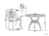 Zestaw ogrodowy metalowy stół i 4 krzesła brązowy SALENTO_765289
