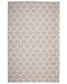 Outdoor Teppich beige 140 x 200 cm marokkanisches Muster zweiseitig Kurzflor AKSU_733632