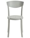 Set of 8 Dining Chairs Light Grey VIESTE_861722
