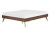 Bed hout donkerbruin 140 x 200 cm BERRIC _873736