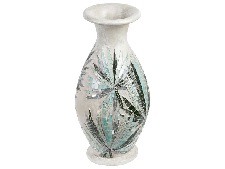 Dekoratívna terakotová váza 53 cm krémová biela RAWAS_849543