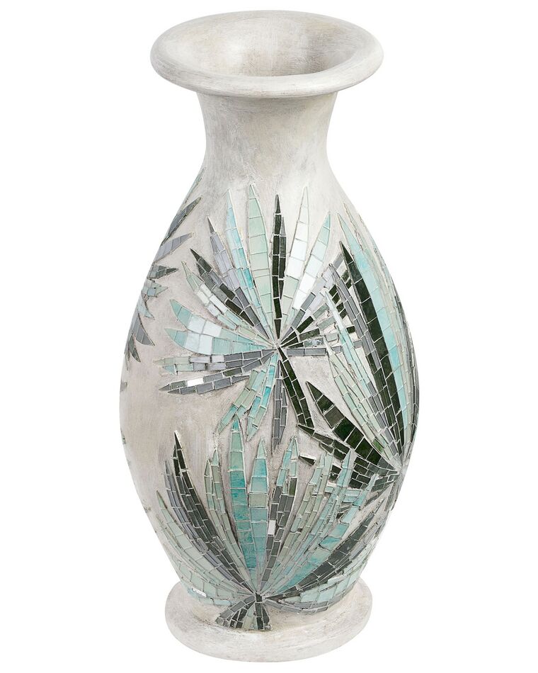Vaso decorativo em terracota branca 53 cm RAWAS_849543