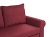 Sofá-cama de 2 lugares em tecido vermelho SILDA _789631