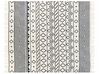 Decke Baumwolle beige / marineblau 200 x 220 cm geometrisches Muster NAJUY_907457
