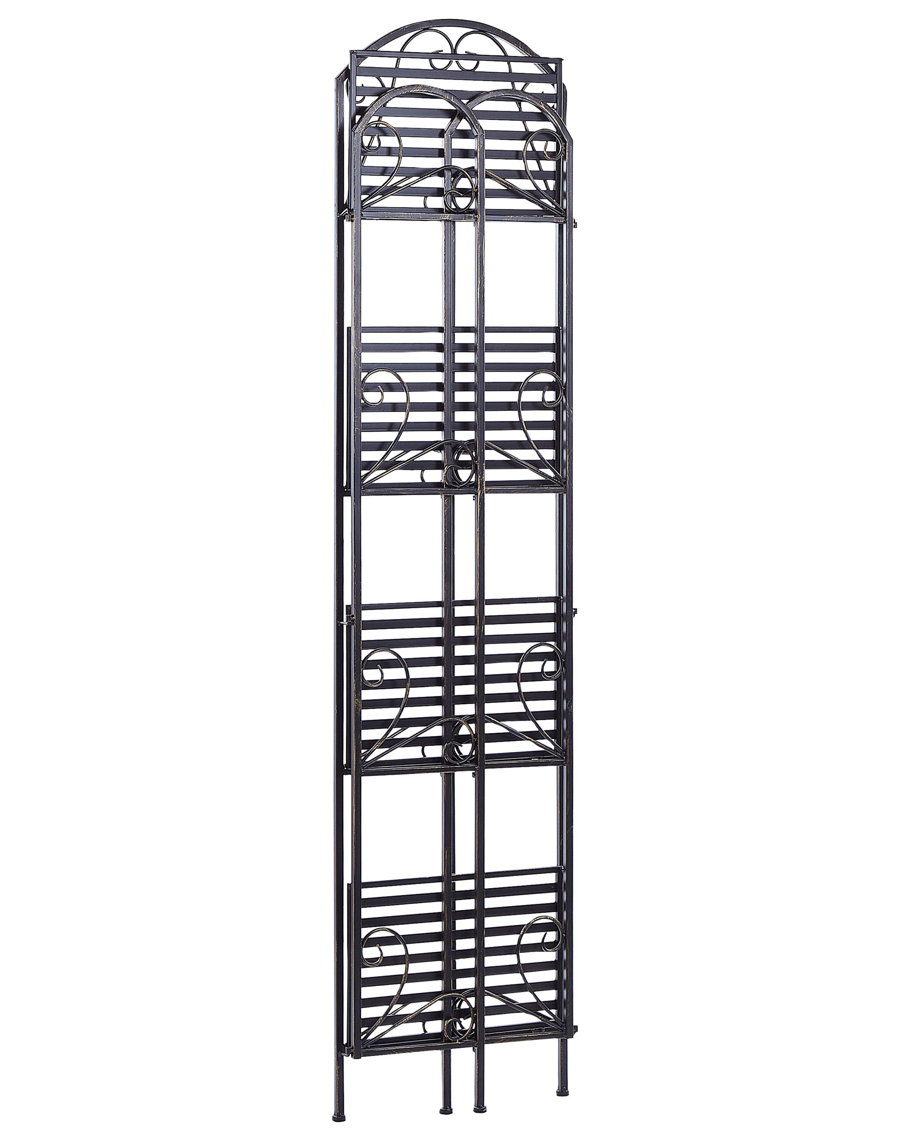 4 Tier Metal Bathroom Shelves Black VALDIVIA Beliani.co.uk