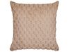 Set of 2 Faux Fur Cushions 43 x 43 cm Sand Beige PURSLANE_856303