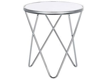 Side Table White with Silver MERIDIAN II