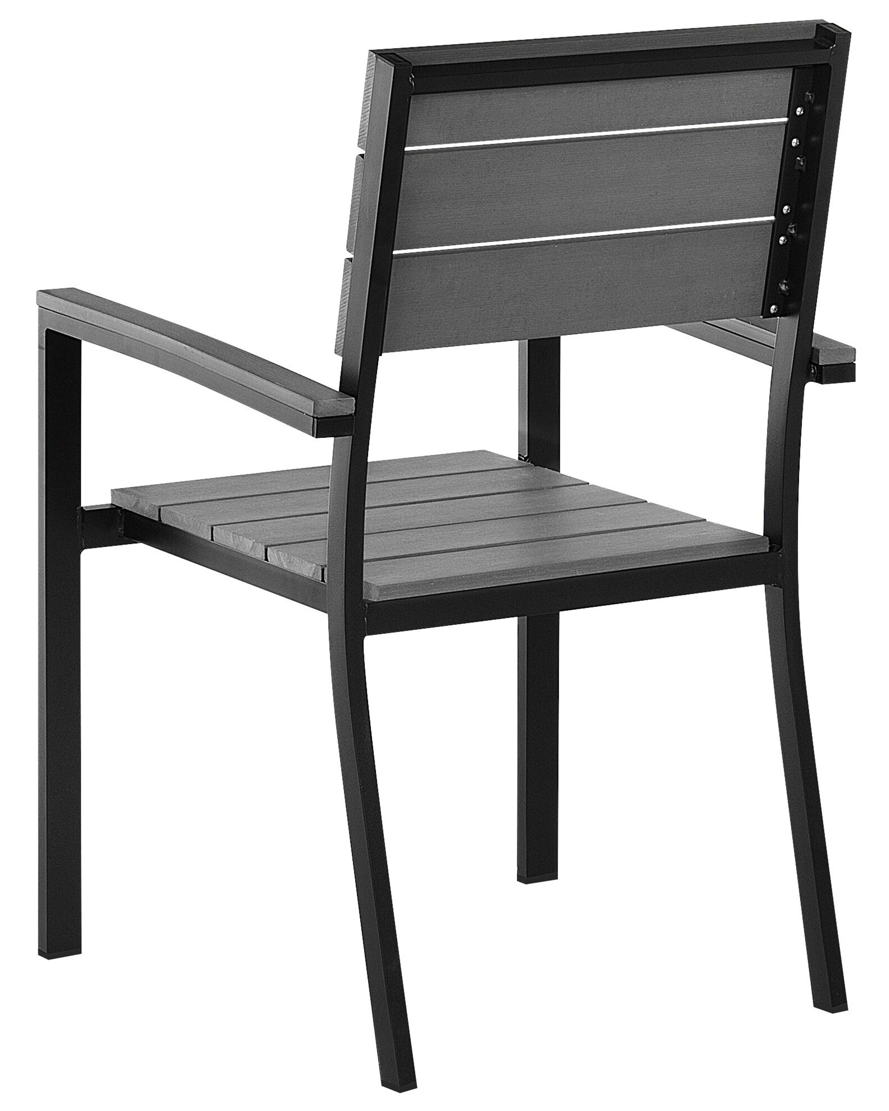 Set of 6 Garden Chairs Grey COMO Beliani.co.uk