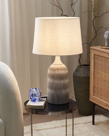 Сіра керамічна настільна лампа GEORGINA Сіра керамічна настільна лампа GEORGINA