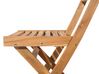 Zestaw mebli balkonowych drewniany jasny z poduszkami miętowymi FIJI_764368