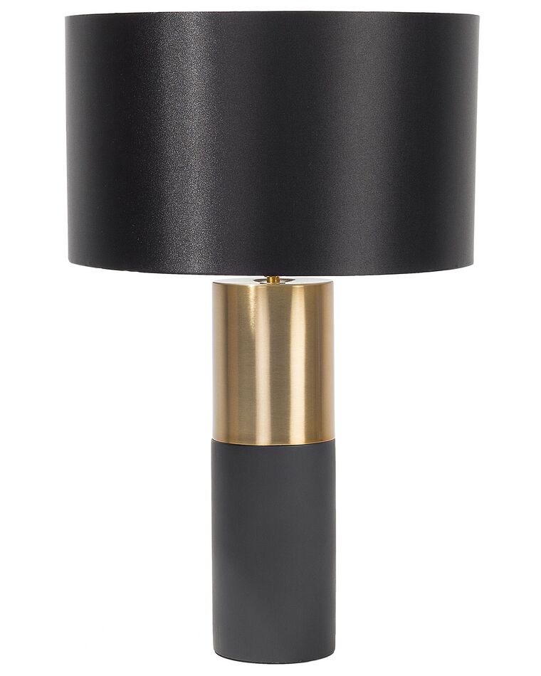 Tischlampe schwarz 61 cm Trommelform DARLING_766128