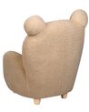 Lasten nojatuoli teddykangas karhu vaaleanruskea MELBU_886841