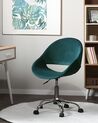 Velvet Armless Desk Chair Green SELMA_716792