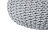 Pouf en coton gris clair 40 x 25 cm CONRAD_813929