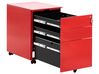 3 Drawer Metal Filing Cabinet Red CAMI_783377