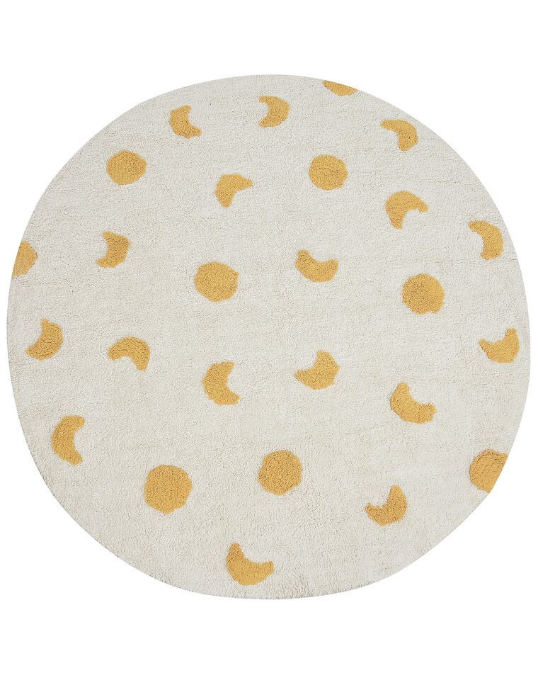 Tappeto per bambini cotone beige chiaro ⌀ 140 cm LOTI_903857