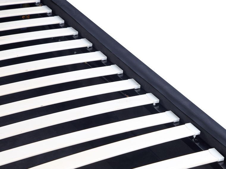 Velvet EU King Size Ottoman Bed with Drawers Black VERNOYES Beliani.co.uk