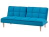 Fabric Sofa Bed Blue SILJAN_702042