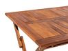 Table de jardin en bois clair 140 x 75 cm CENTO_691062